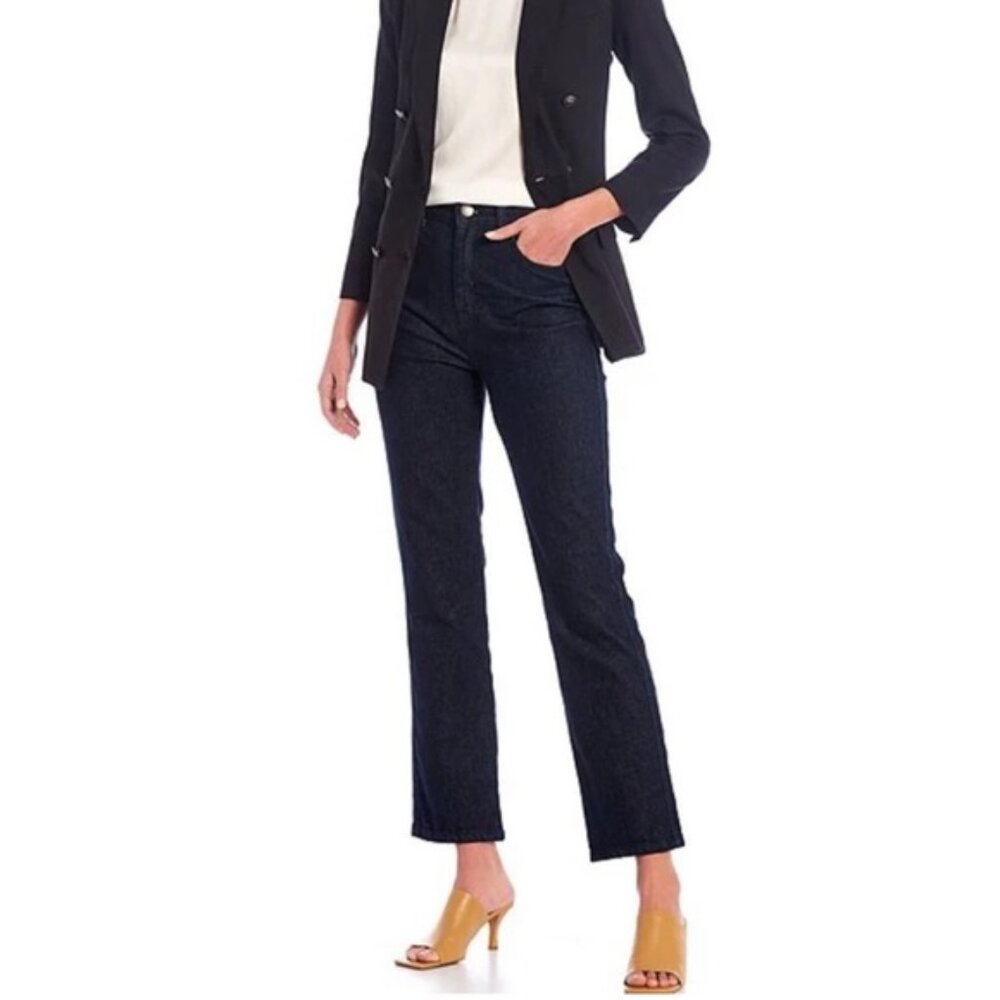 Antonio Melani High Rise Straight Leg Jeans Dark Wash